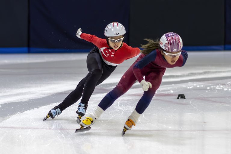 Speed skater Alyssa Pok