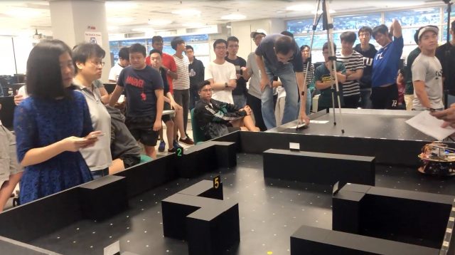 A group of Computer Science students from Nanyang Technological University (NTU) working on a coding competition. Photo credit: Feng Cheng Xuan.
