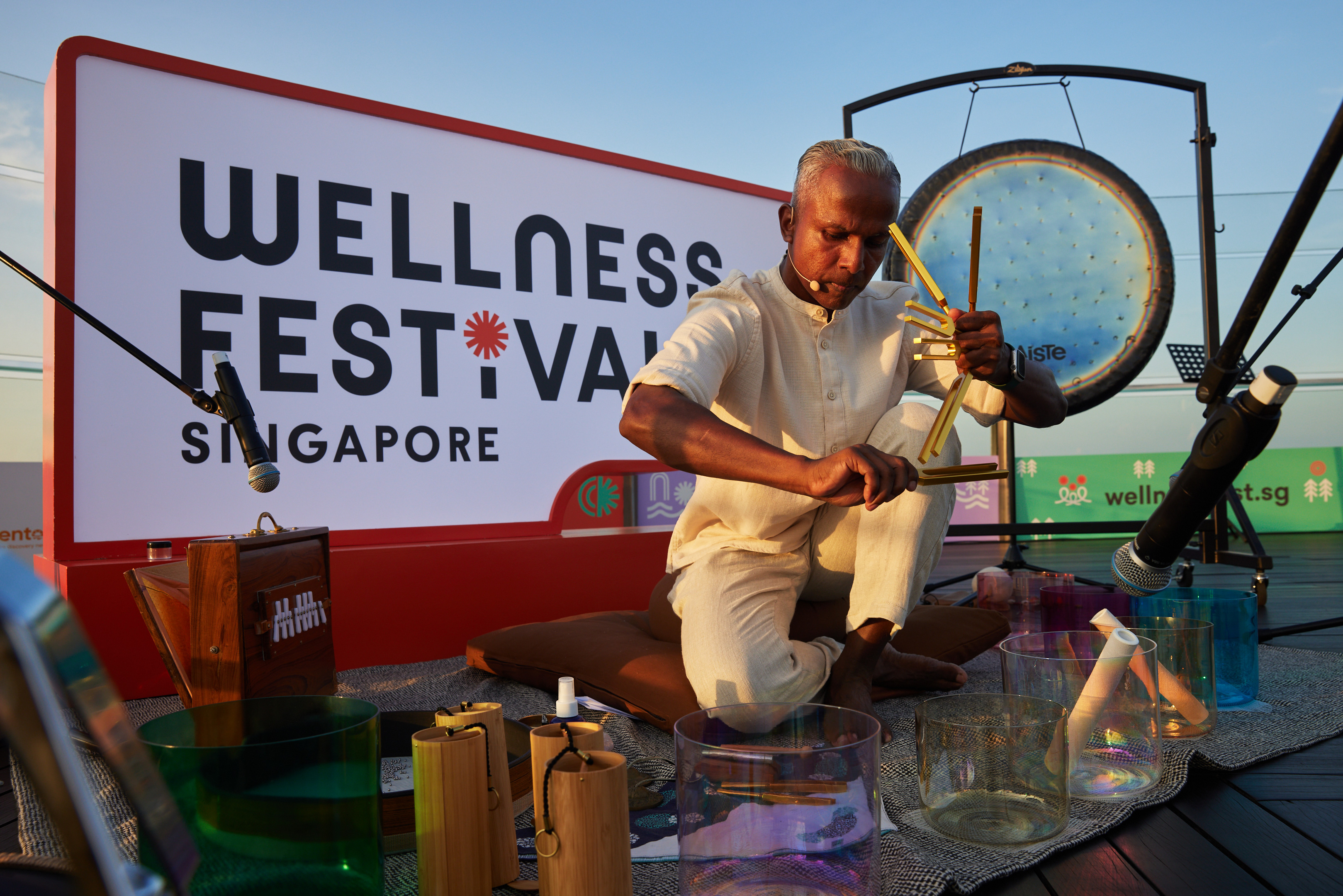 Those seeking calmness can experience the Sound Bath Meditation at the 
MBS Event Plaza. 