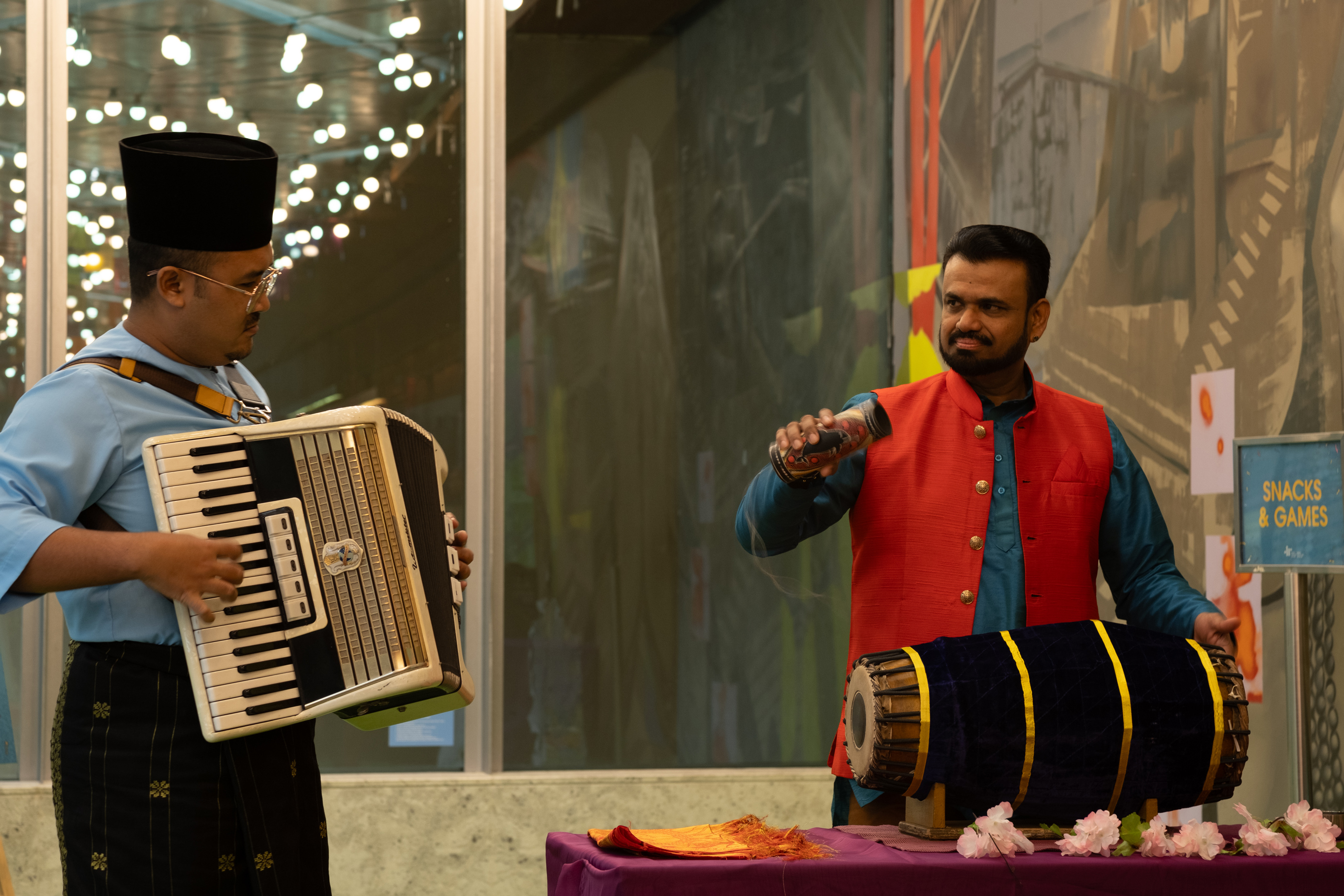 Multi-ethnic music performance by yIN Harmony at the Indian Heritage Centre. 