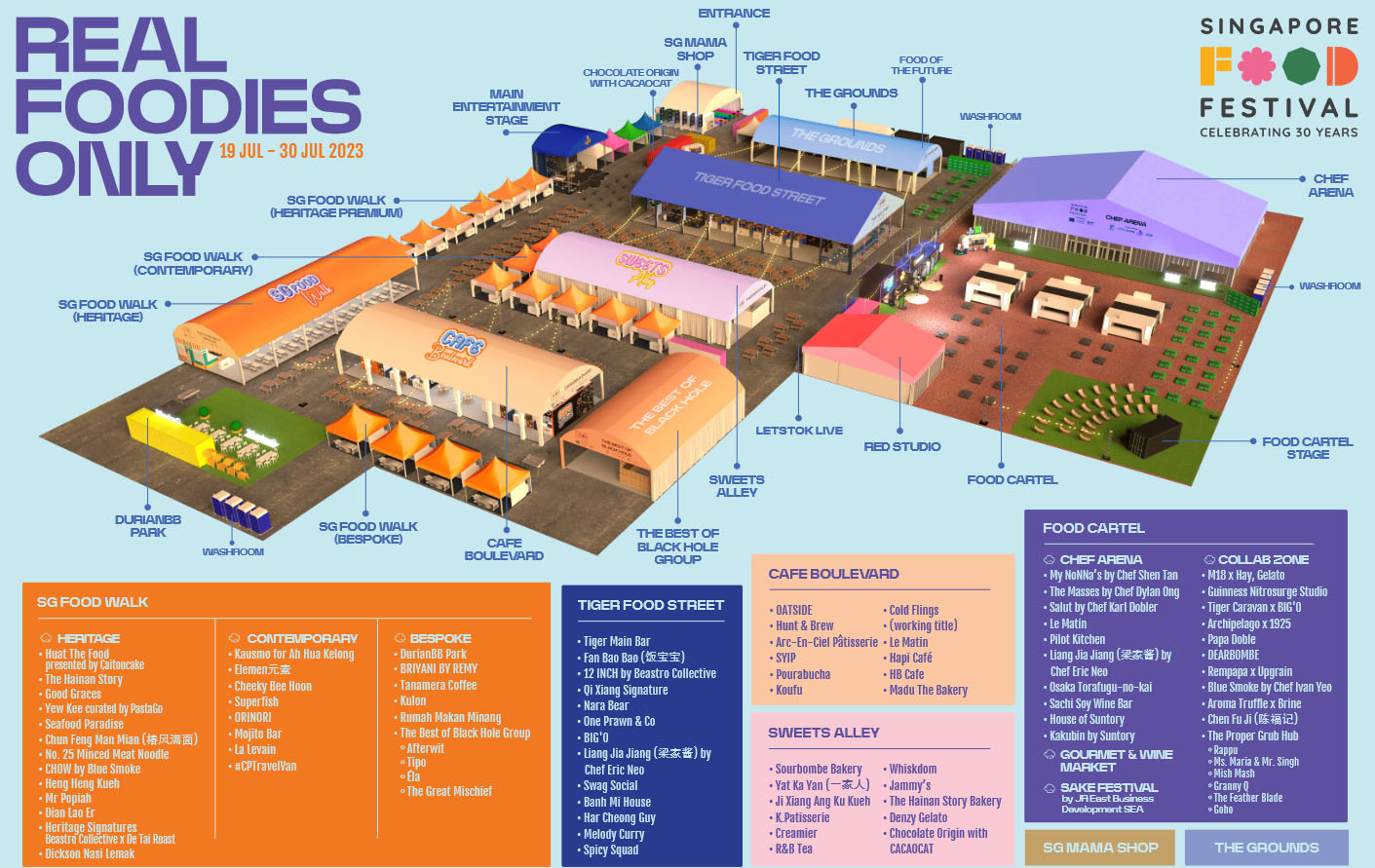 This photo shows the map of SFF 2023.
