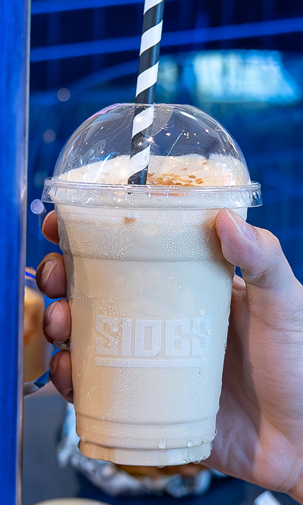 Though on the pricier side, the Salted Caramel Milkshake was served in a generously sized cup. Photo from Eatbook SG, edited by Geoy Kai Lin